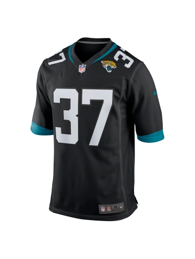 Men's Jacksonville Jaguars Tre Herndon Nike Black Game Jersey 02