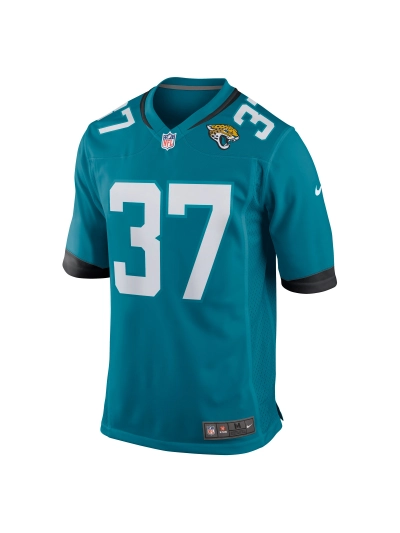Men's Jacksonville Jaguars Tre Herndon Nike Teal Game Jersey 02