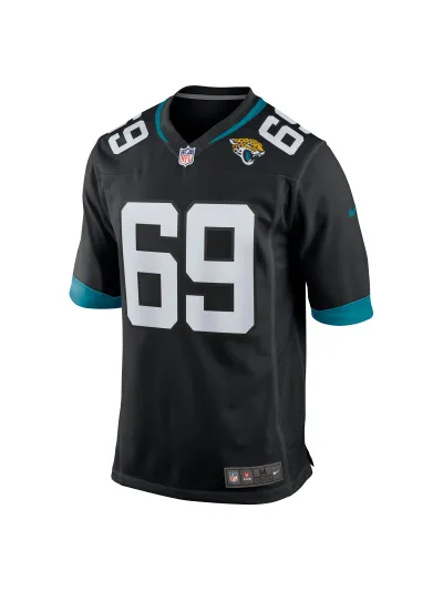 Men's Jacksonville Jaguars Tyler Shatley Nike Black Game Jersey 02