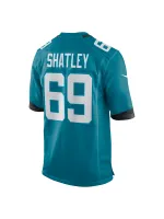 Men's Jacksonville Jaguars Tyler Shatley Nike Teal Game Jersey
