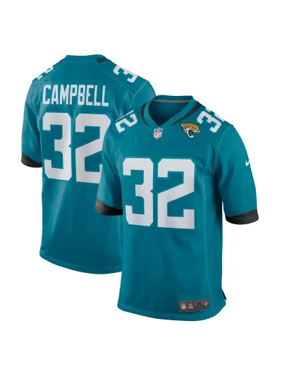 Men's Jacksonville Jaguars Tyson Campbell Nike Teal Game Jersey 01