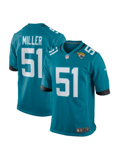 Men's Jacksonville Jaguars Ventrell Miller Nike Teal Game Jersey 01