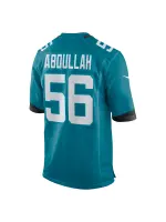 Men's Jacksonville Jaguars Yasir Abdullah Nike Teal Team Game Jersey