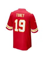 Men's Kansas City Chiefs Kadarius Toney Nike Red Game Player Jersey