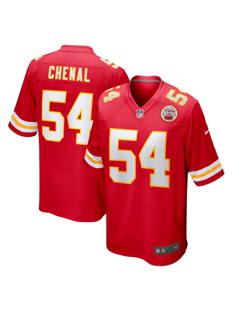 Men's Kansas City Chiefs Leo Chenal Nike Red Game Player Jersey