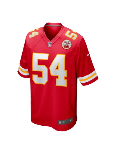 Men's Kansas City Chiefs Leo Chenal Nike Red Game Player Jersey 02