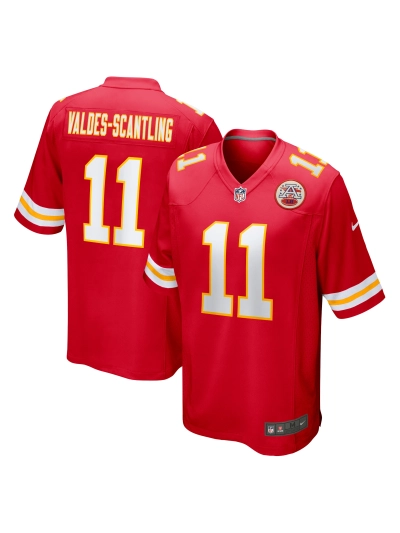Men's Kansas City Chiefs Marquez Valdes-Scantling Nike Red Game Jersey 01