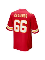 Men's Kansas City Chiefs Mike Caliendo Nike Red Game Player Jersey