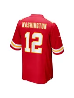 Men's Kansas City Chiefs Montrell Washington Nike Red Team Game Jersey