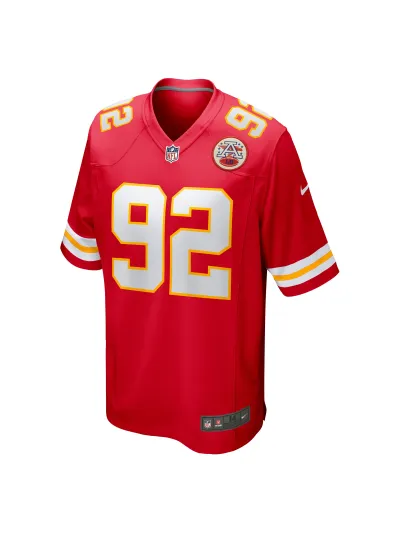 Men's Kansas City Chiefs Neil Farrell Jr. Nike Red Team Game Jersey 02