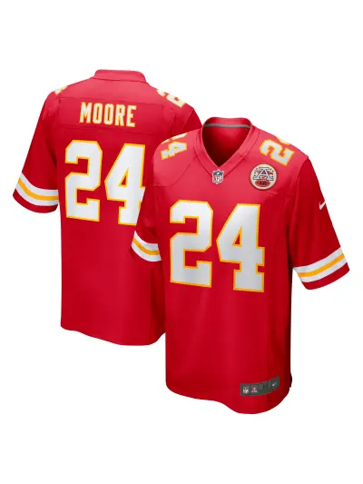 Men's Kansas City Chiefs Skyy Moore Nike Red Game Player Jersey 01