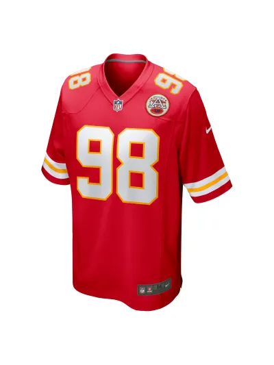 Men's Kansas City Chiefs Tershawn Wharton Nike Red Game Jersey 02