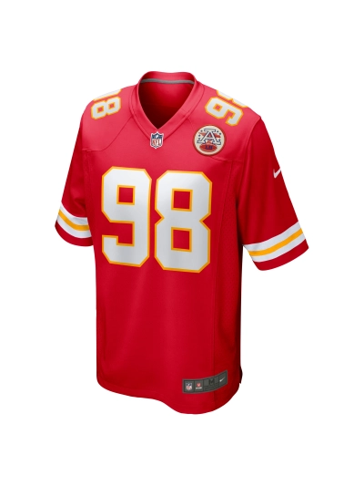 Men's Kansas City Chiefs Tershawn Wharton Nike Red Game Jersey 02