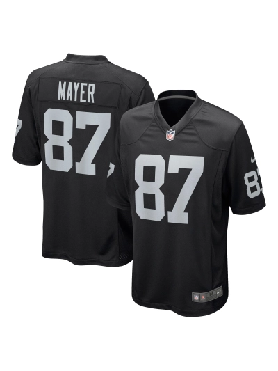 Men's Las Vegas Raiders Michael Mayer Nike Black 2023 NFL Draft Pick Game Jersey 01