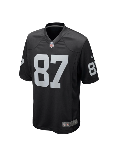 Men's Las Vegas Raiders Michael Mayer Nike Black 2023 NFL Draft Pick Game Jersey 02
