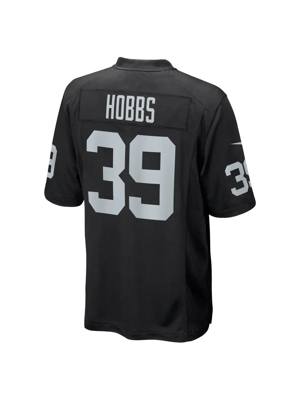 Men's Las Vegas Raiders Nate Hobbs Nike Black Game Jersey