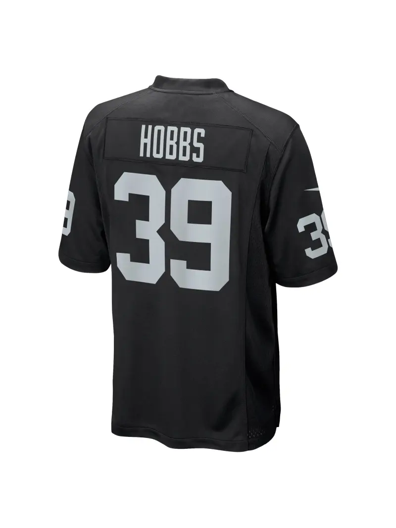 Men's Las Vegas Raiders Nate Hobbs Nike Black Game Jersey