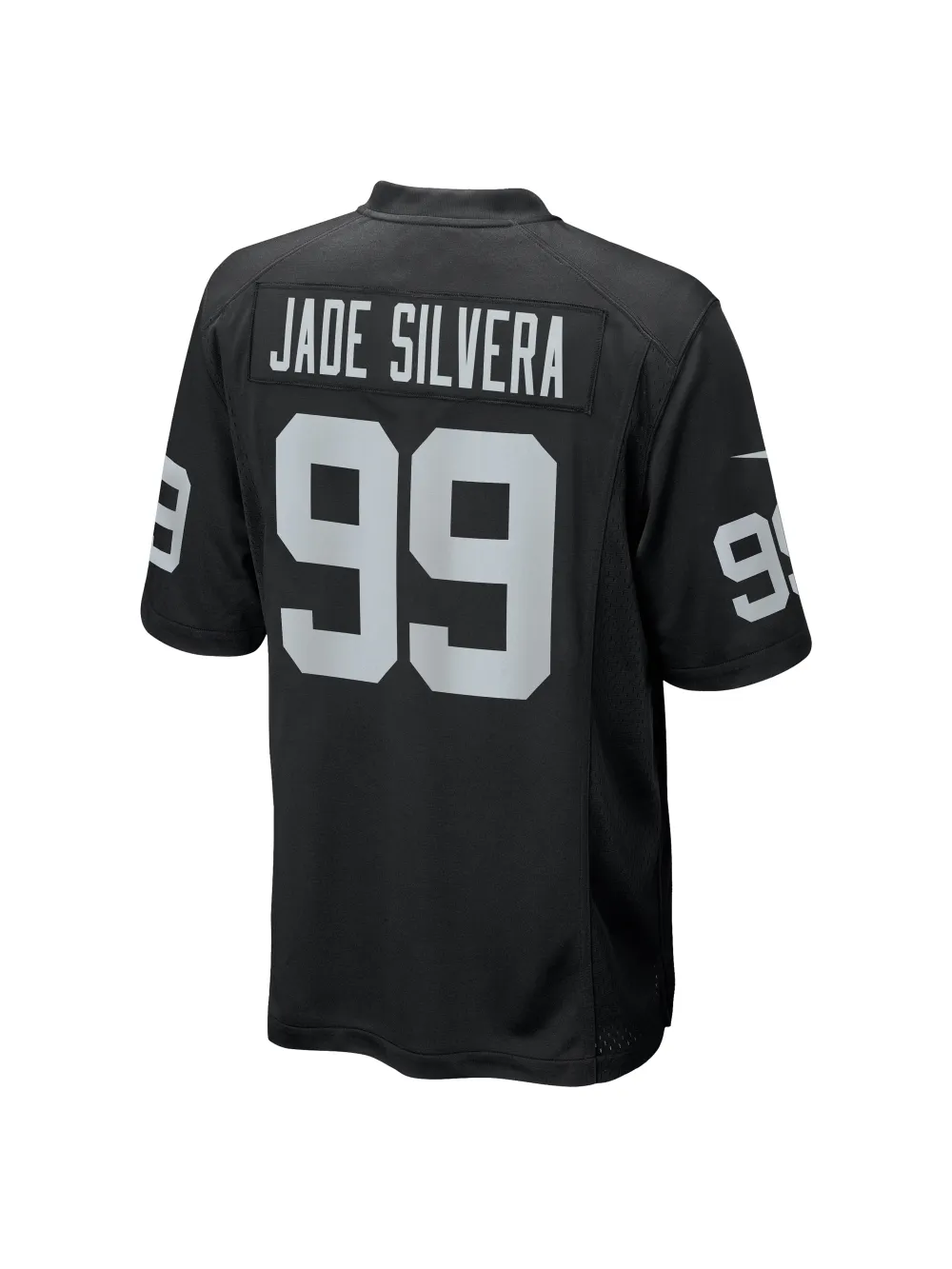 Men's Las Vegas Raiders Nesta Jade Silvera Nike Black Team Game Jersey