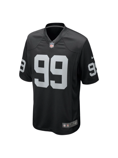 Men's Las Vegas Raiders Nesta Jade Silvera Nike Black Team Game Jersey 02