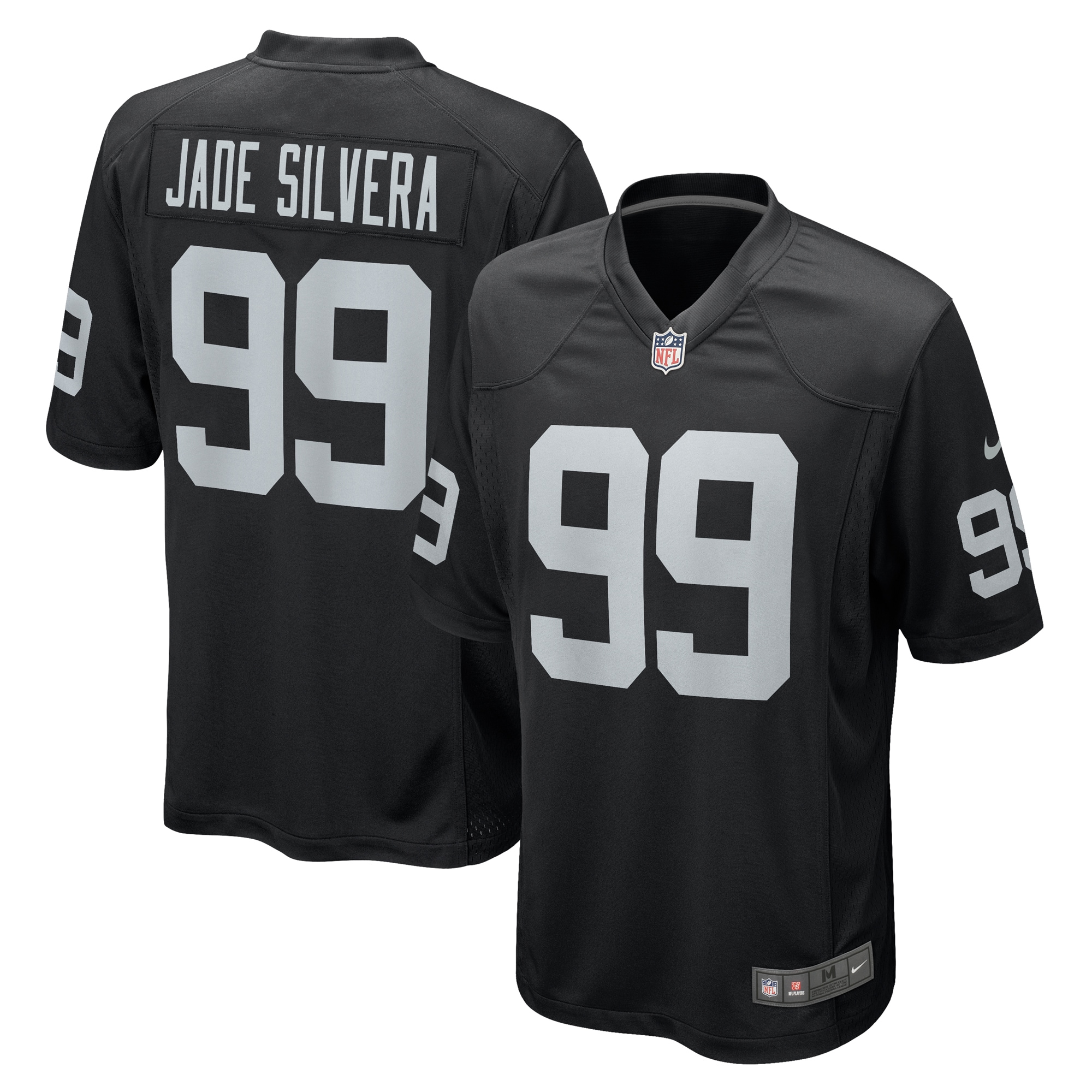 Men's Las Vegas Raiders Nesta Jade Silvera Nike Black Team Game Jersey