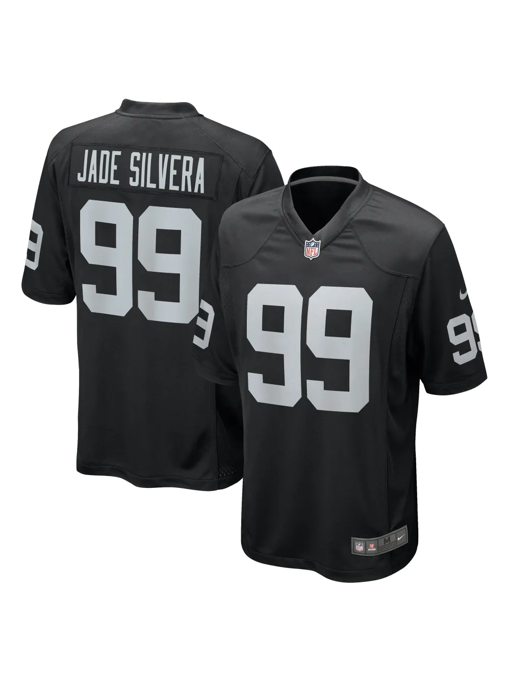 Men's Las Vegas Raiders Nesta Jade Silvera Nike Black Team Game Jersey