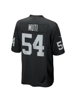 Men's Las Vegas Raiders Netane Muti Nike Black Team Game Jersey