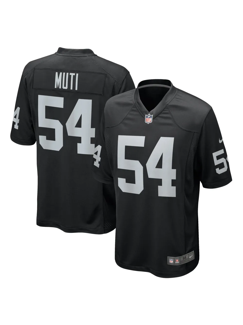 Men's Las Vegas Raiders Netane Muti Nike Black Team Game Jersey