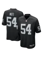 Men's Las Vegas Raiders Netane Muti Nike Black Team Game Jersey