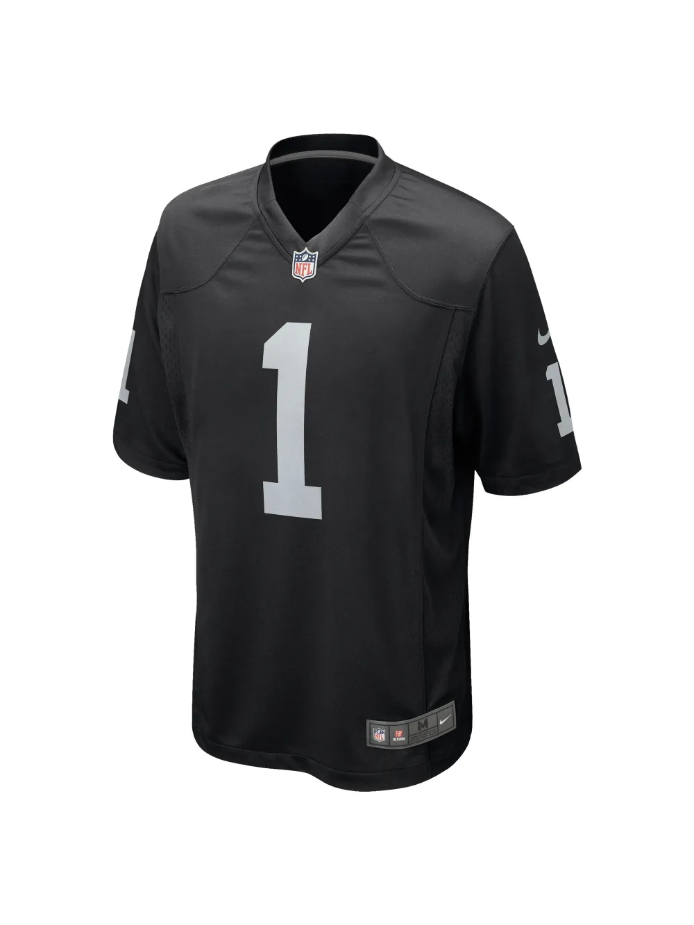 Men's Las Vegas Raiders Number 1 Dad Nike Black Game Jersey