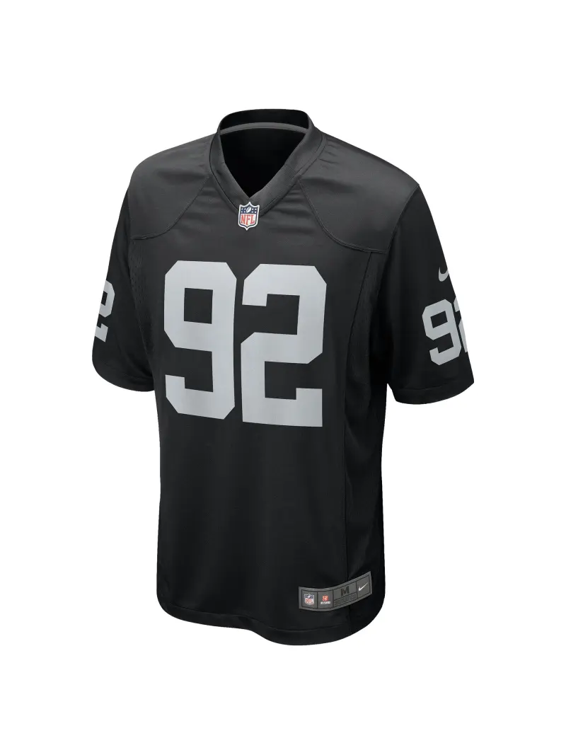 Men's Las Vegas Raiders Richard Seymour Nike Black Retired Player Game Jersey
