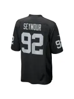 Men's Las Vegas Raiders Richard Seymour Nike Black Retired Player Game Jersey