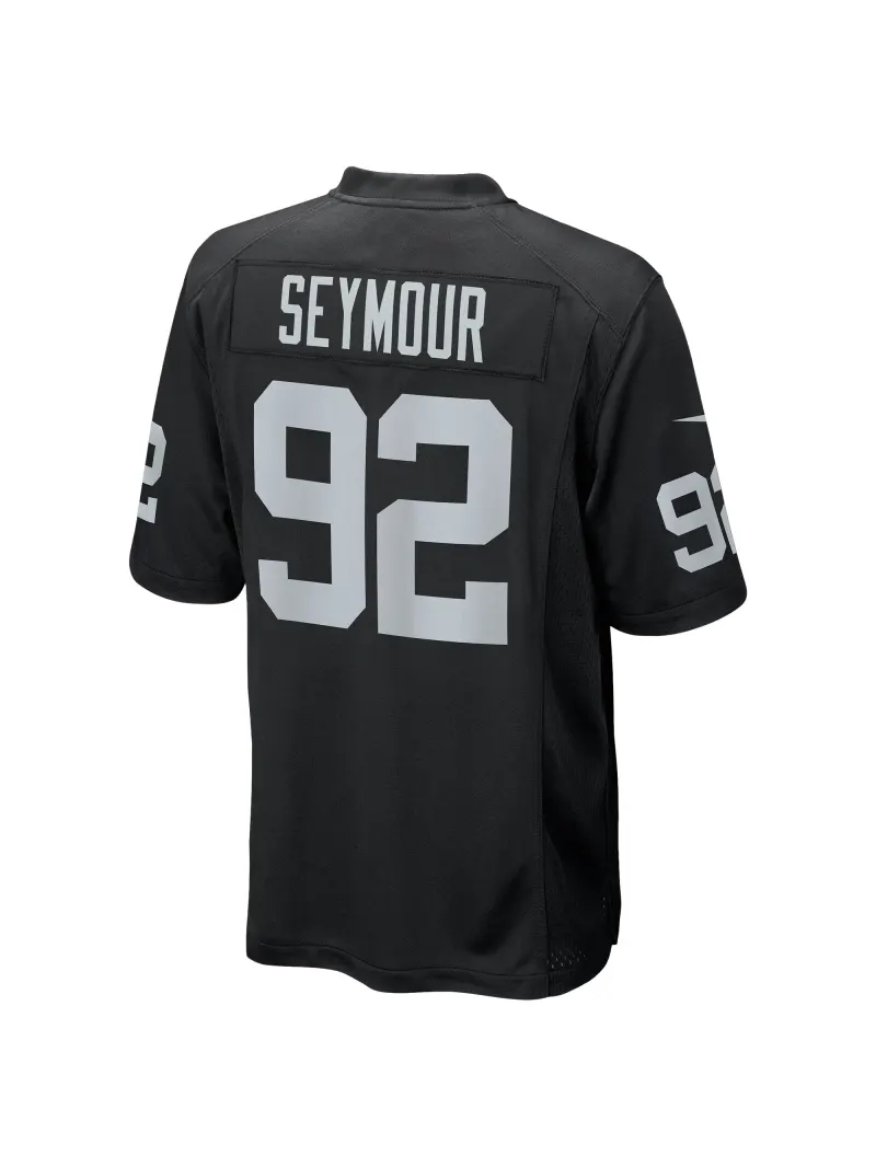 Men's Las Vegas Raiders Richard Seymour Nike Black Retired Player Game Jersey
