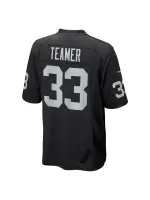 Men's Las Vegas Raiders Roderic Teamer Nike Black Game Jersey