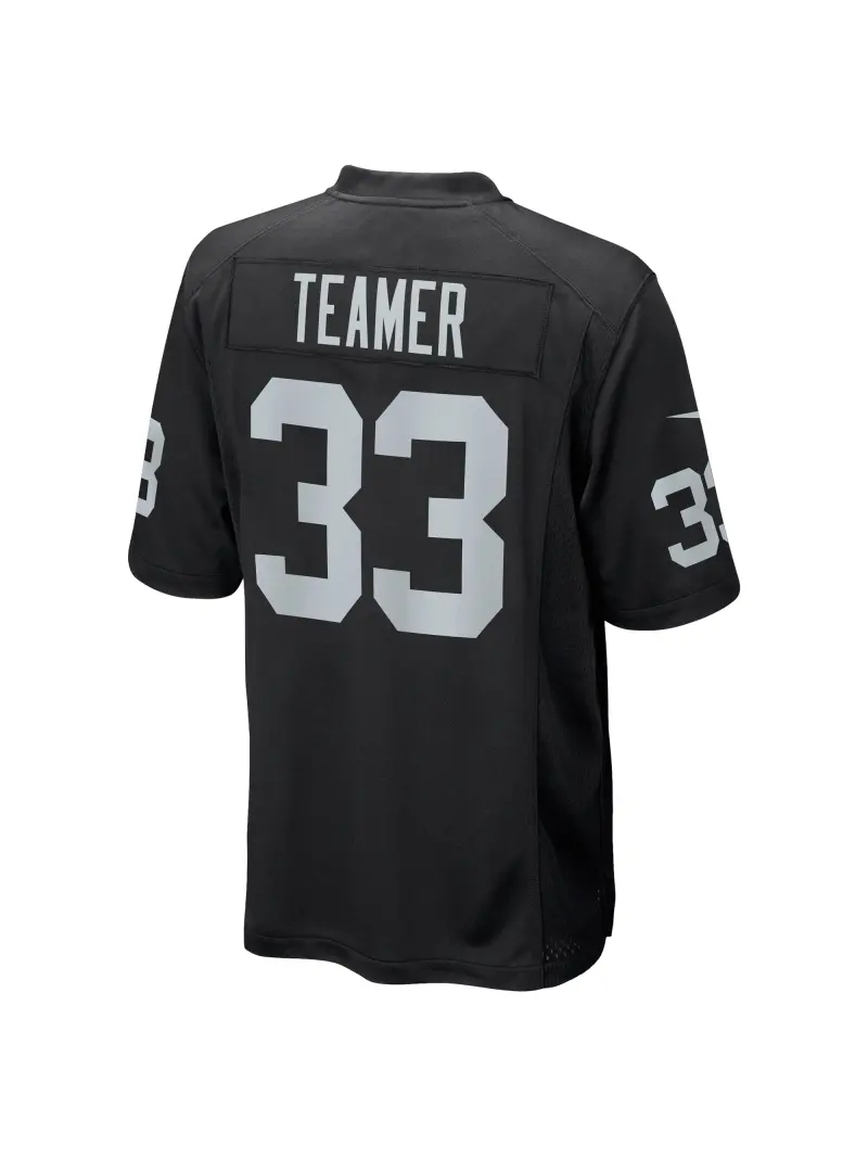 Men's Las Vegas Raiders Roderic Teamer Nike Black Game Jersey