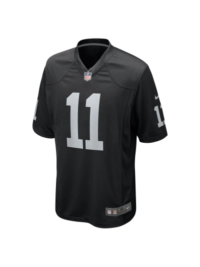 Men's Las Vegas Raiders Tre Tucker Nike Black Team Game Jersey 02
