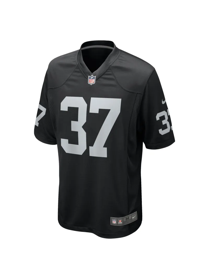 Men's Las Vegas Raiders Tyler Hall Nike Black Team Game Jersey