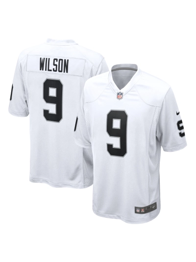 Men's Las Vegas Raiders Tyree Wilson Nike White Game Jersey 01
