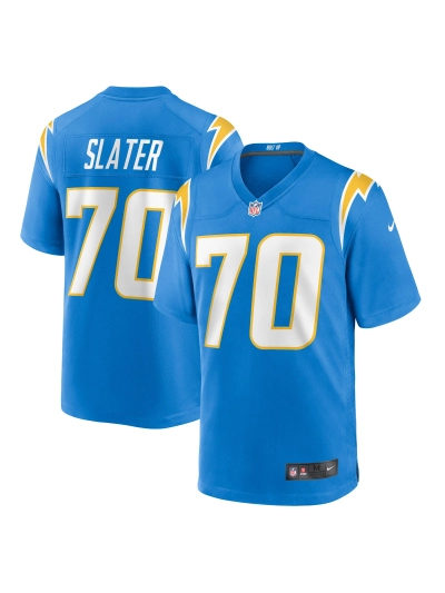 Men's Los Angeles Chargers Rashawn Slater Nike Powder Blue Game Jersey 01