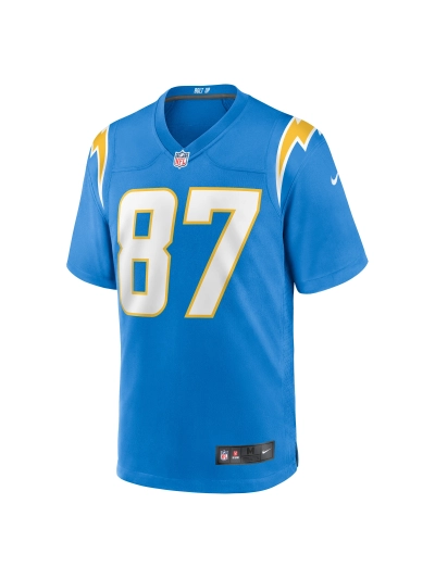 Men's Los Angeles Chargers Simi Fehoko Nike Powder Blue Game Jersey 02