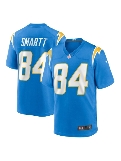 Men's Los Angeles Chargers Stone Smartt Nike Powder Blue Team Game Jersey 01