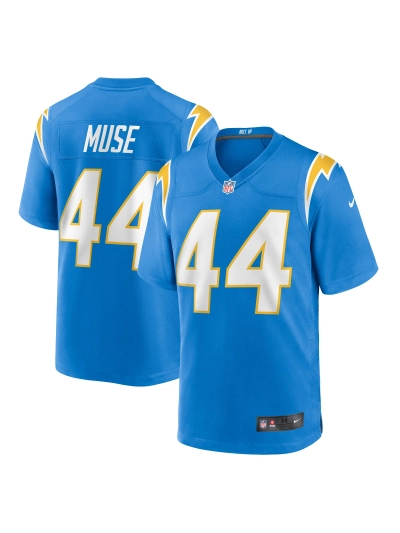 Men's Los Angeles Chargers Tanner Muse Nike Powder Blue Team Game Jersey 01