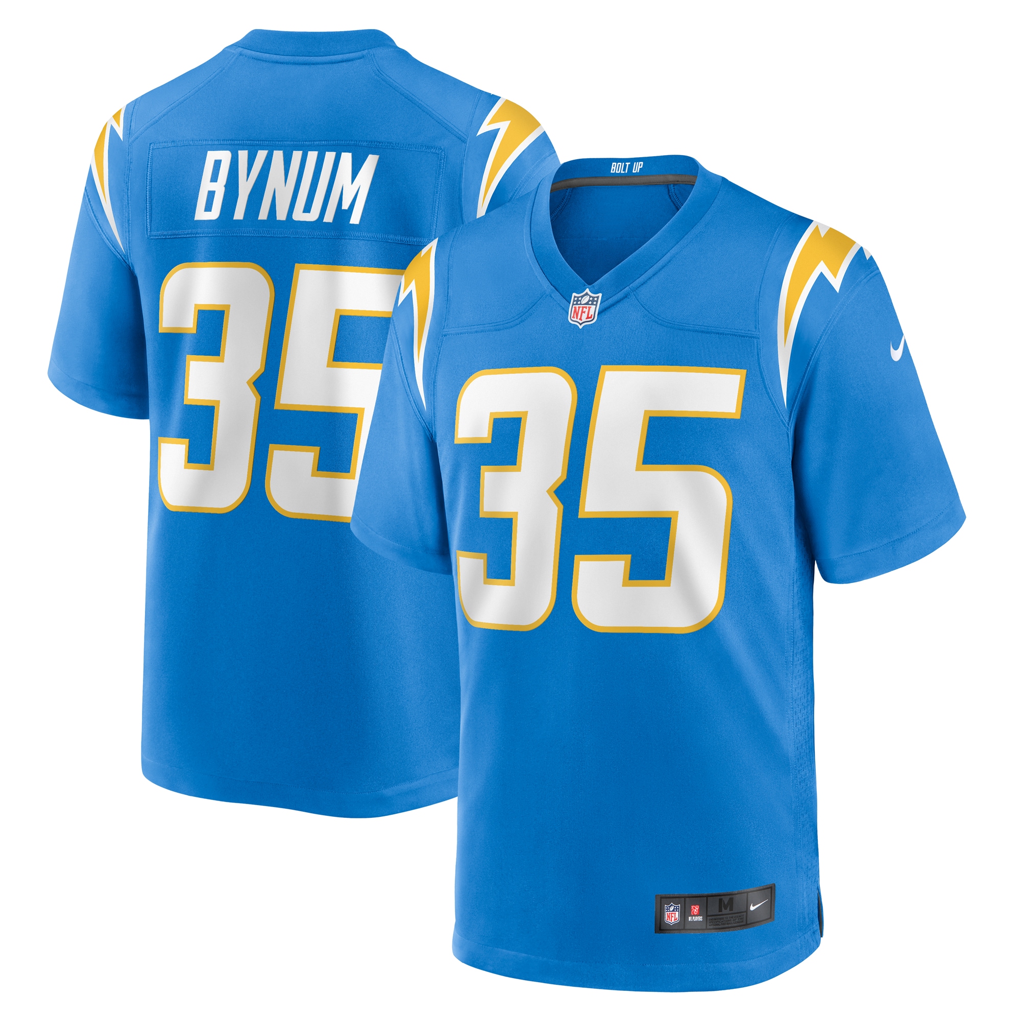 Men's Los Angeles Chargers Terrell Bynum Nike Powder Blue Team Game Jersey