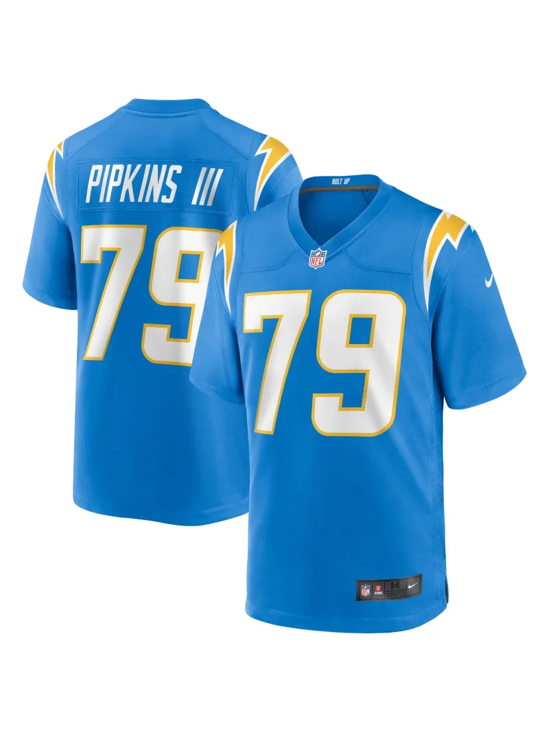 Men's Los Angeles Chargers Trey Pipkins III Nike Powder Blue Game Jersey