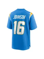 Men's Los Angeles Chargers Tyler Johnson Nike Powder Blue Team Game Jersey