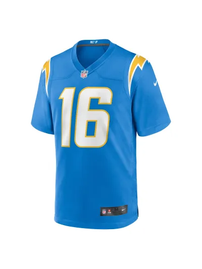 Men's Los Angeles Chargers Tyler Johnson Nike Powder Blue Team Game Jersey 02