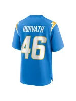 Men's Los Angeles Chargers Zander Horvath Nike Powder Blue Game Jersey