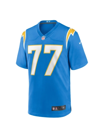 Men's Los Angeles Chargers Zion Johnson Nike Powder Blue Player Game Jersey 02