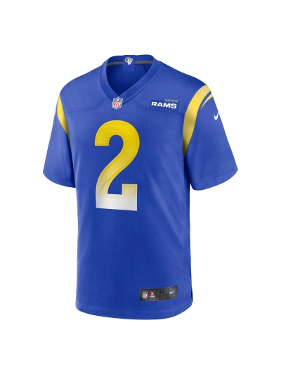 Men's Los Angeles Rams Russ Yeast Nike Royal Home Game Jersey 02