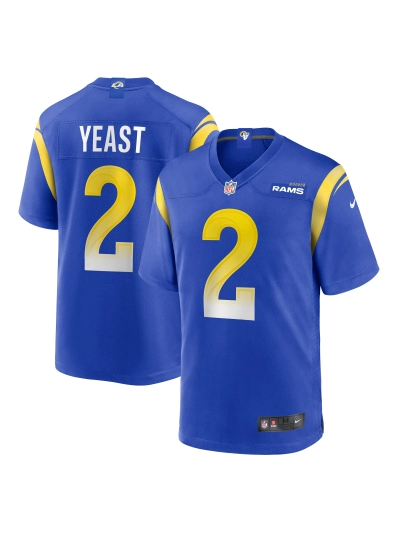 Men's Los Angeles Rams Russ Yeast Nike Royal Home Game Jersey 01
