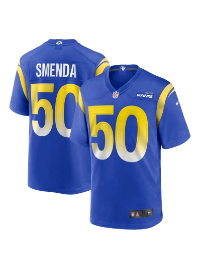 Men's Los Angeles Rams Ryan Smenda Nike Royal Home Game Jersey 01